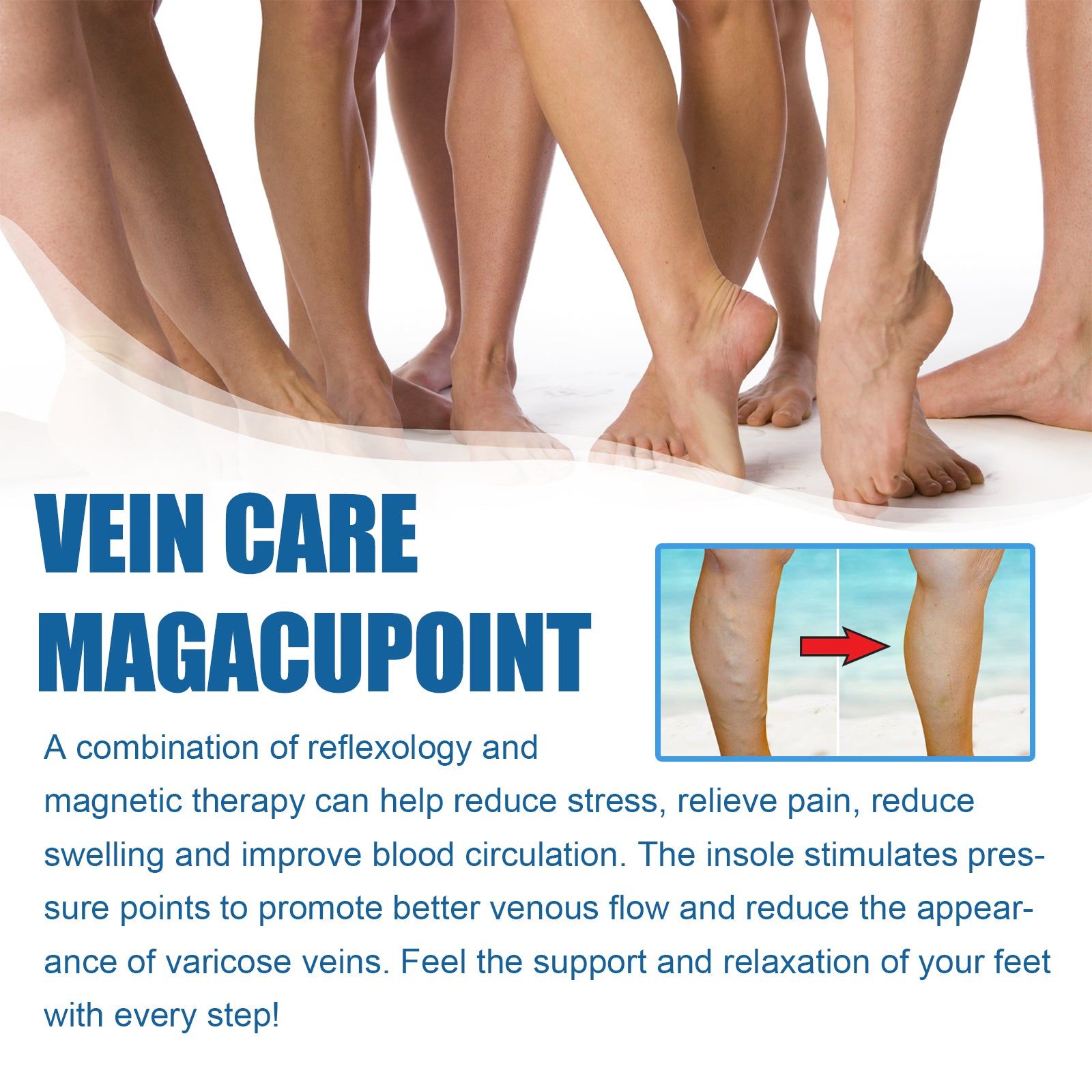 Revitalize Your Legs with Body Care Care Insoles, Relieve Varicose Veins, Boost Circulation ,1pair