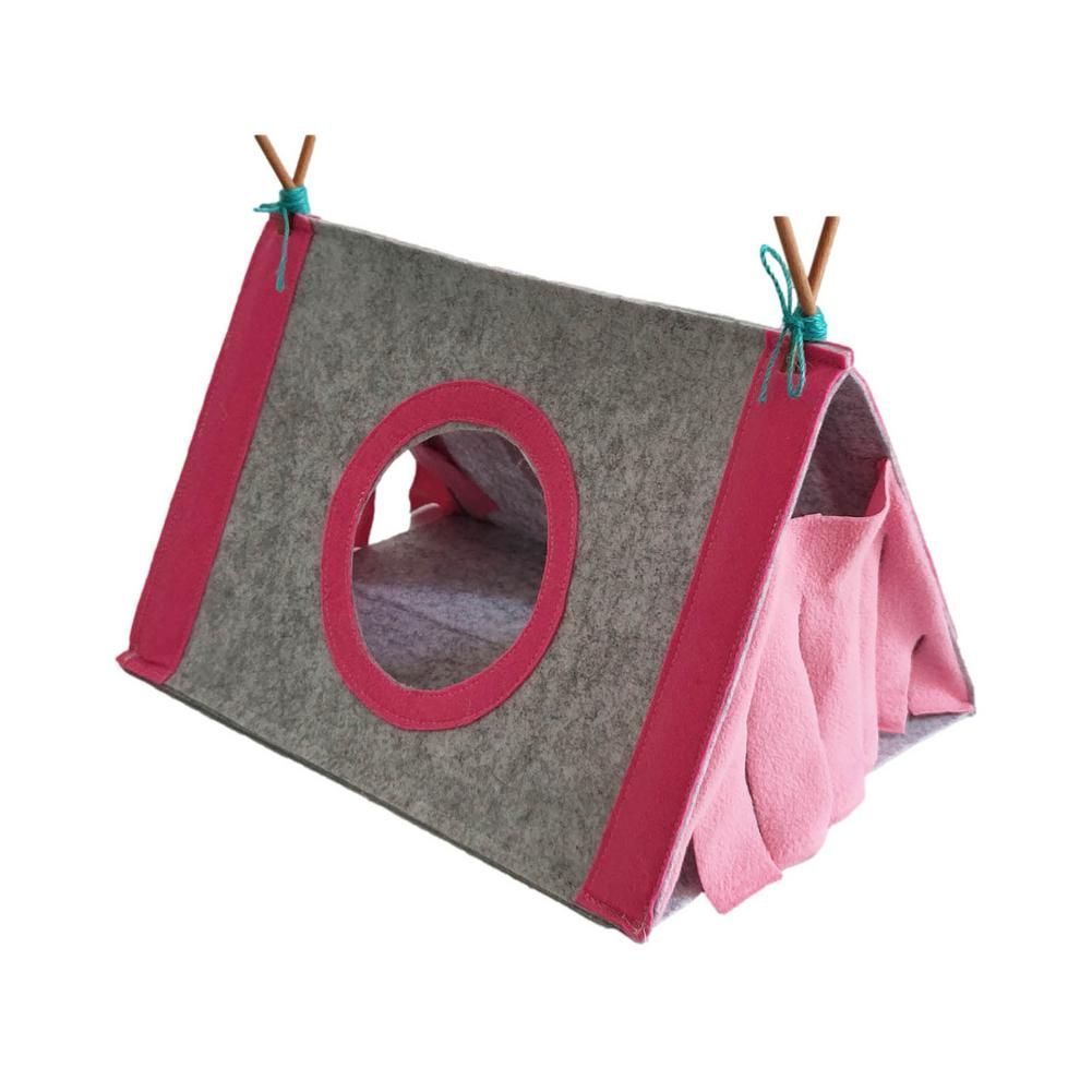 Small Pet Nest Rabbit Felt Tent Hamster Hideout House Guinea Pig Cage Chinchillas Bed Animal Tunnel