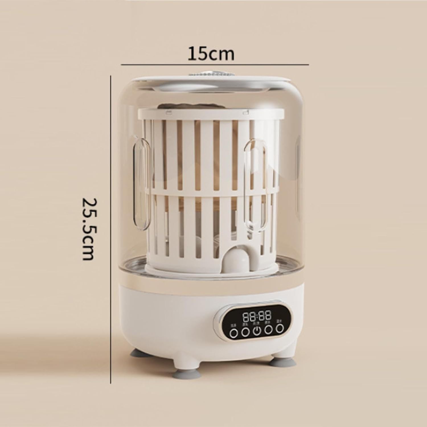 3 in 1 Portable Mini Washing Machine 3L with Digital Display for Baby Clothes Underwear Socks