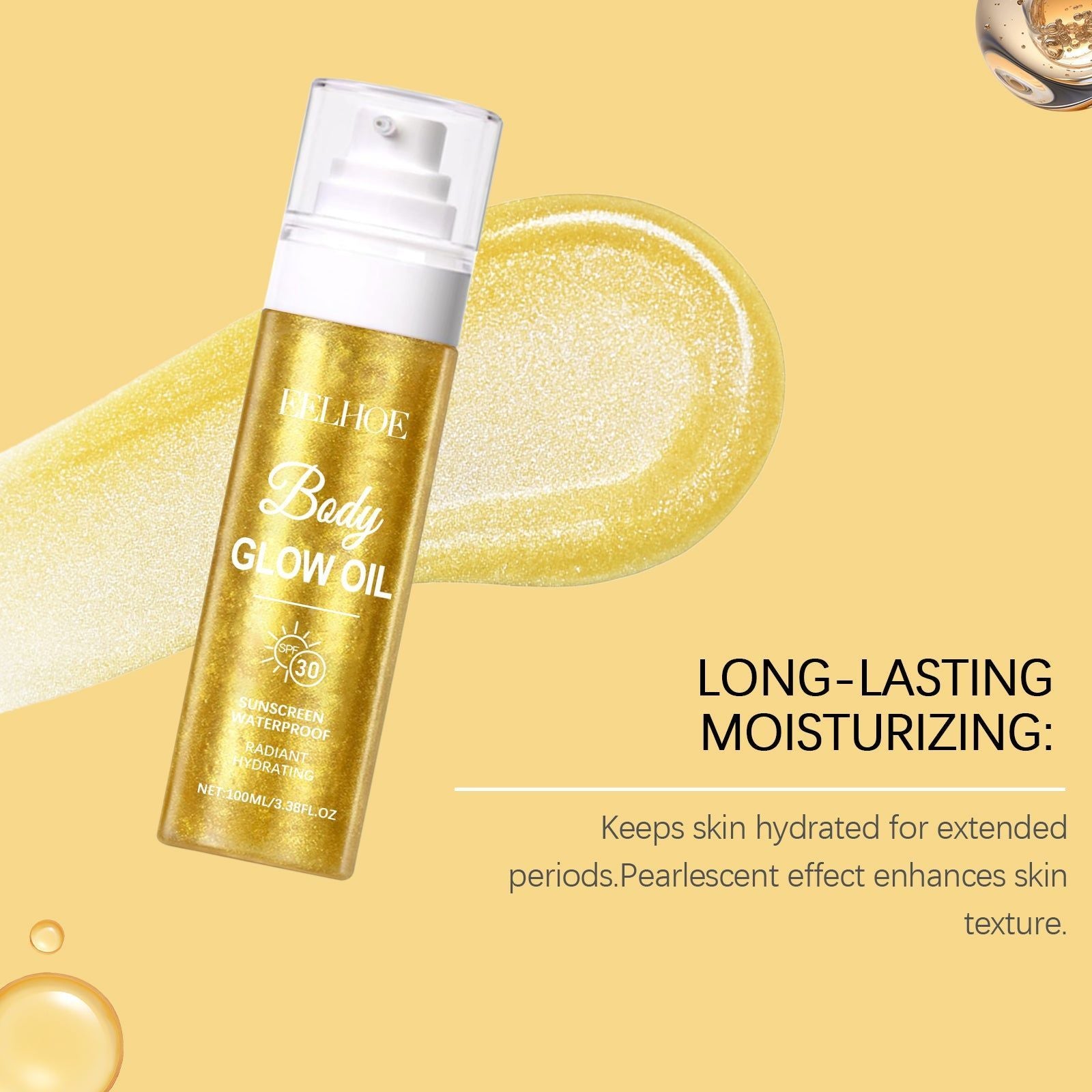 Body Care Protective Oil, Hydrating, Brightening, UV Shield, Nourishing ,100ml