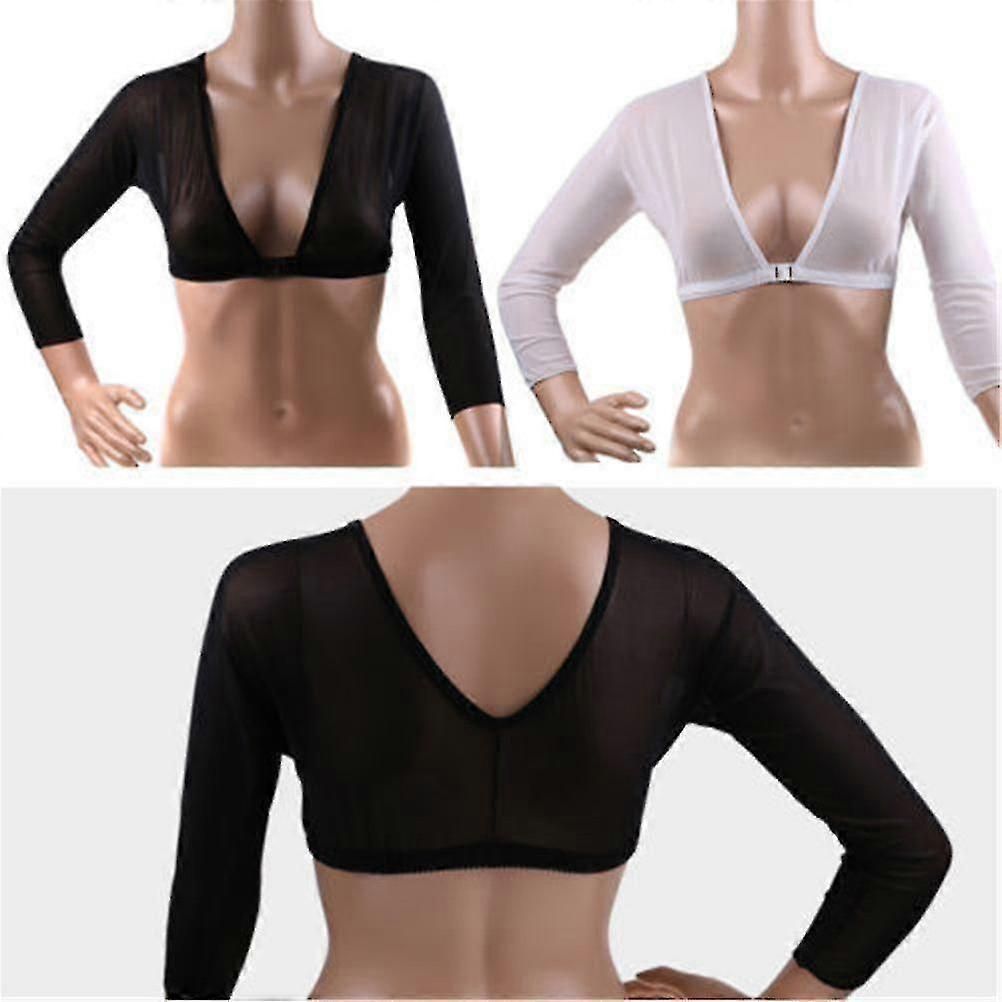 Seamless Arm Shaper Short Cropped Navel Mesh Cardigan Plus Size Arm Shaper zxin