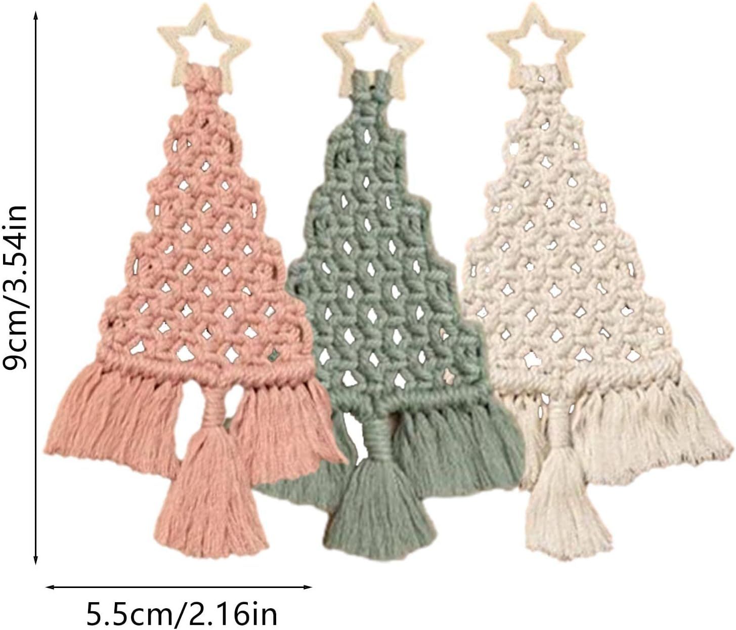 3pcs Tree Macrame Kit Macrame Woven Tree Wall Hangings Ornaments for Home Decorations