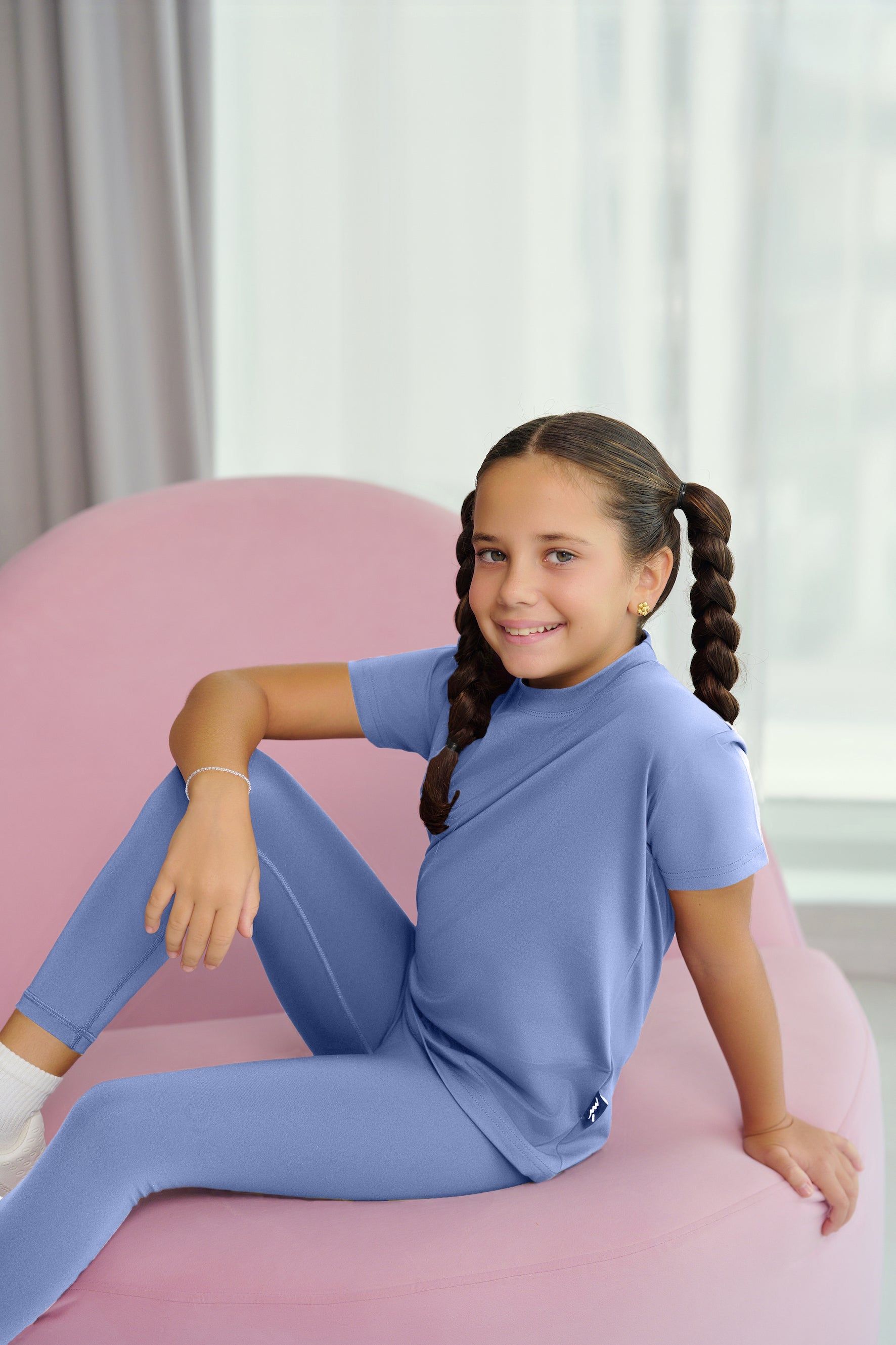 بنطال ضيق كلاسيكي للأطفال من MULU - أزرق فاتح