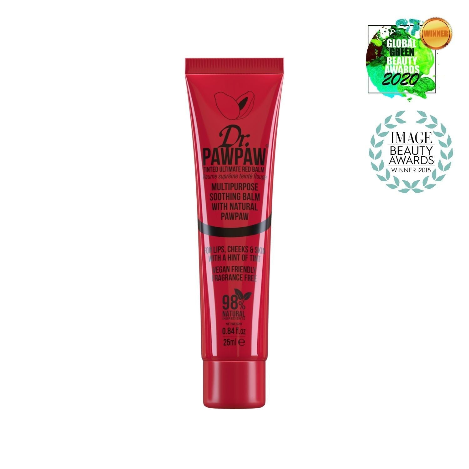 Dr. Pawpaw Tinted Ultimate Red Balm, Multi-Purpose Balm, For Lips, Cheeks & Other Cosmetic Finishing, 25Ml