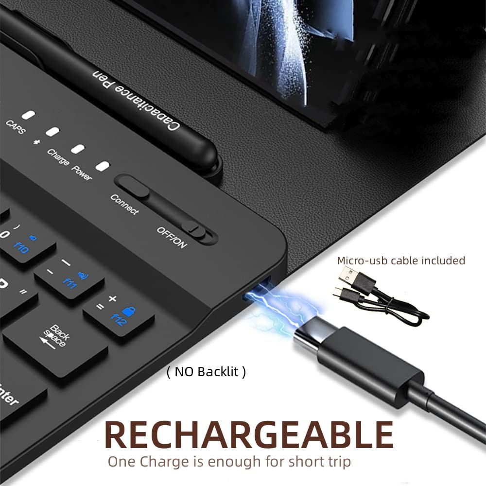 Phone Case Wireless Keyboard Mouse Capacitive Pen For Samsung Galaxy Z Fold 4
