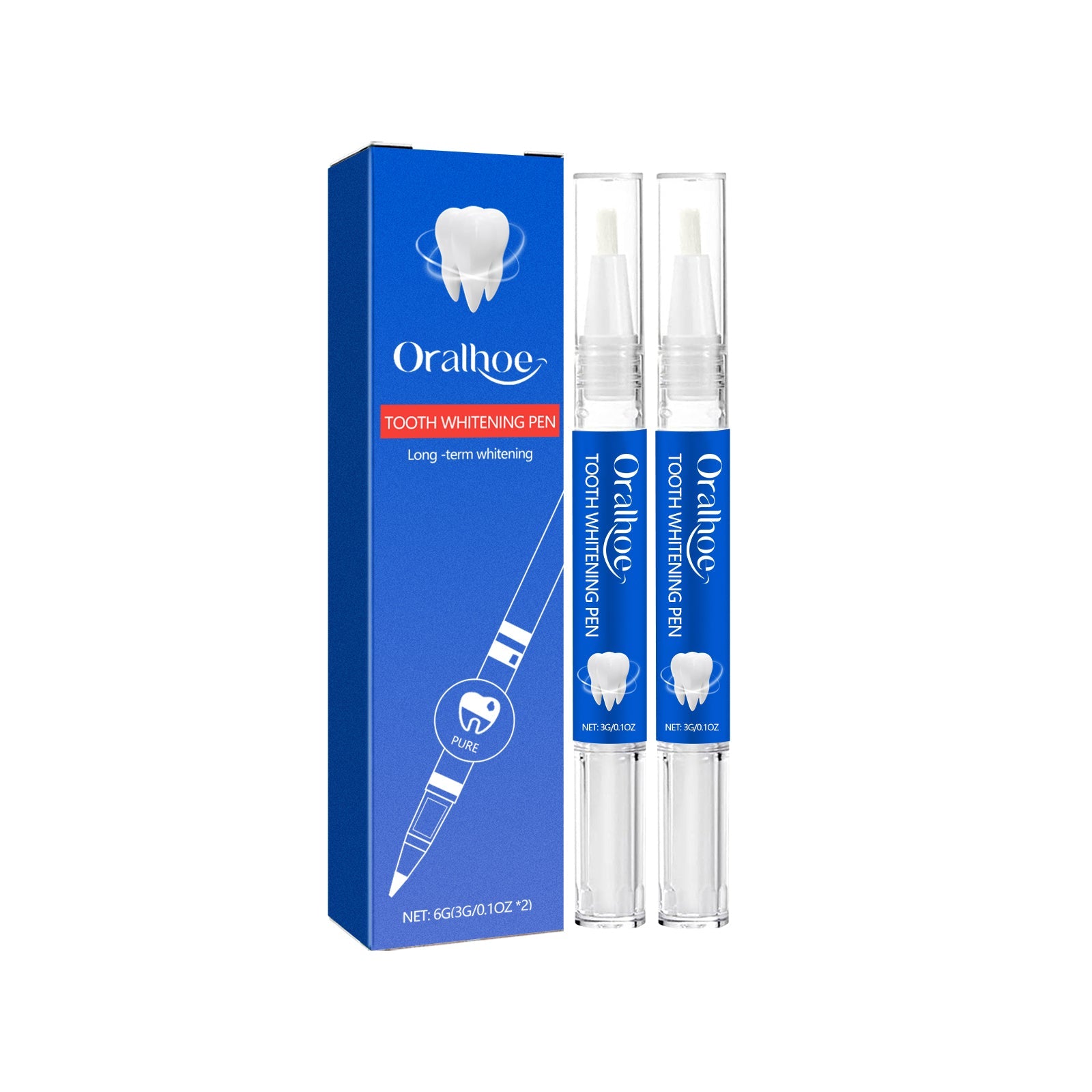 Brighten Your Smile with Teeth Whitening Care Pen, Easy Stain Removal, Long-lasting White Teeth ,2pcs