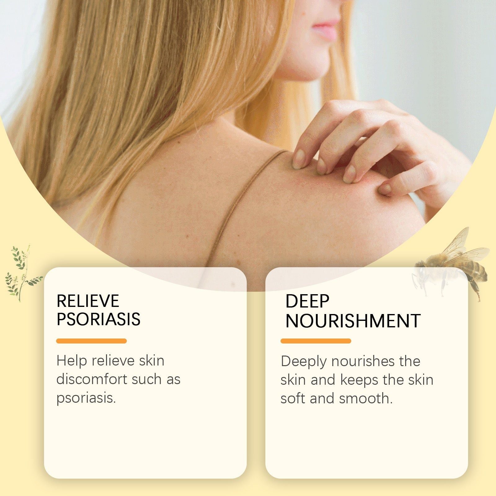 Bee Venom Skin Care Cream, Soothes Itchy Skin, Nourishing Moisturizer, Gentle Formula ,100g