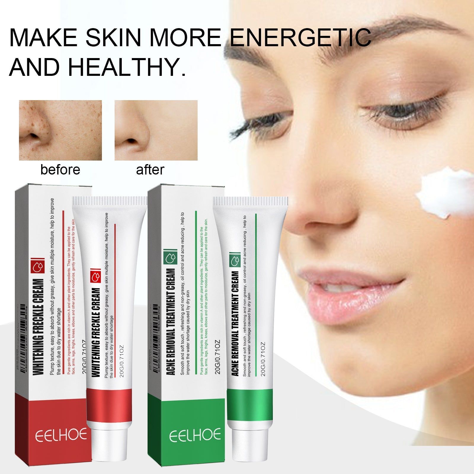 Clear Acne Spots Fast, Brighten Skin, Moisturize, Reduce Acne and Pores ,20g
