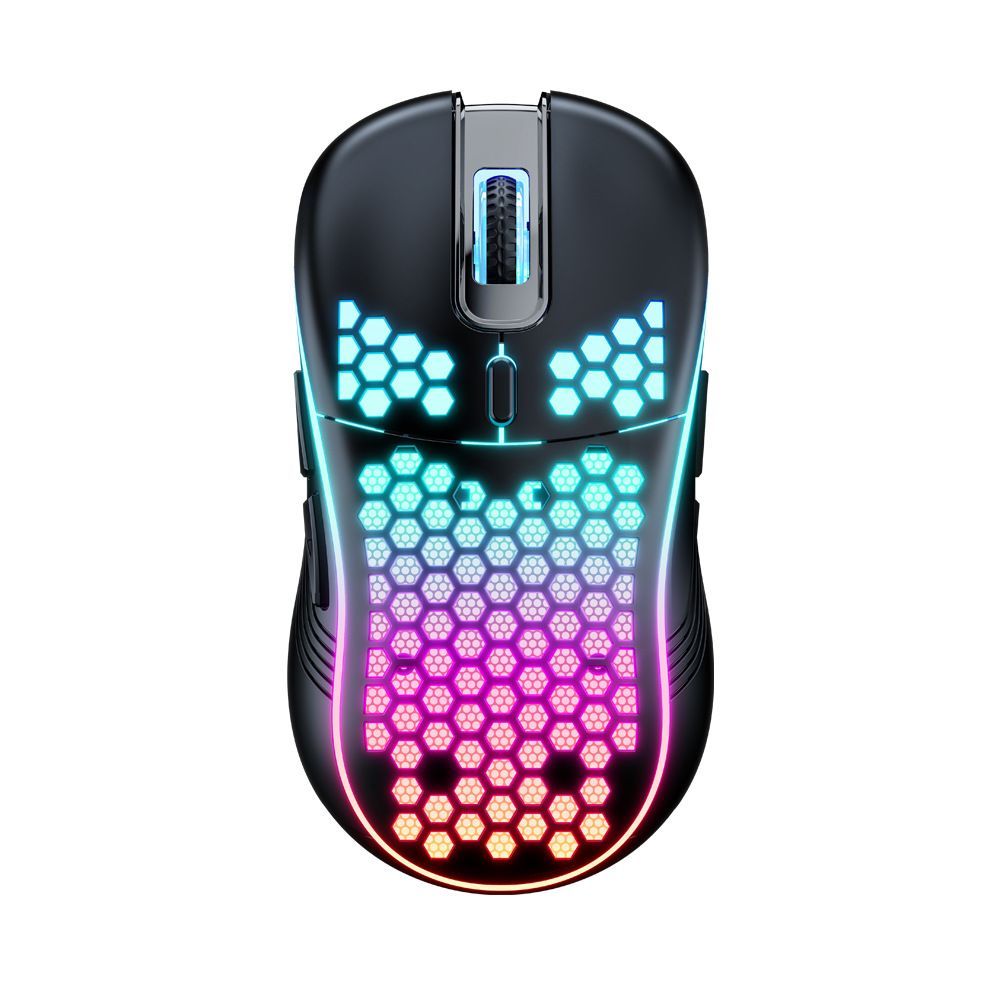 PC Wireless RGB Gaming Mouse Bluetooth Connect With Lightweight Honeycomb Shell