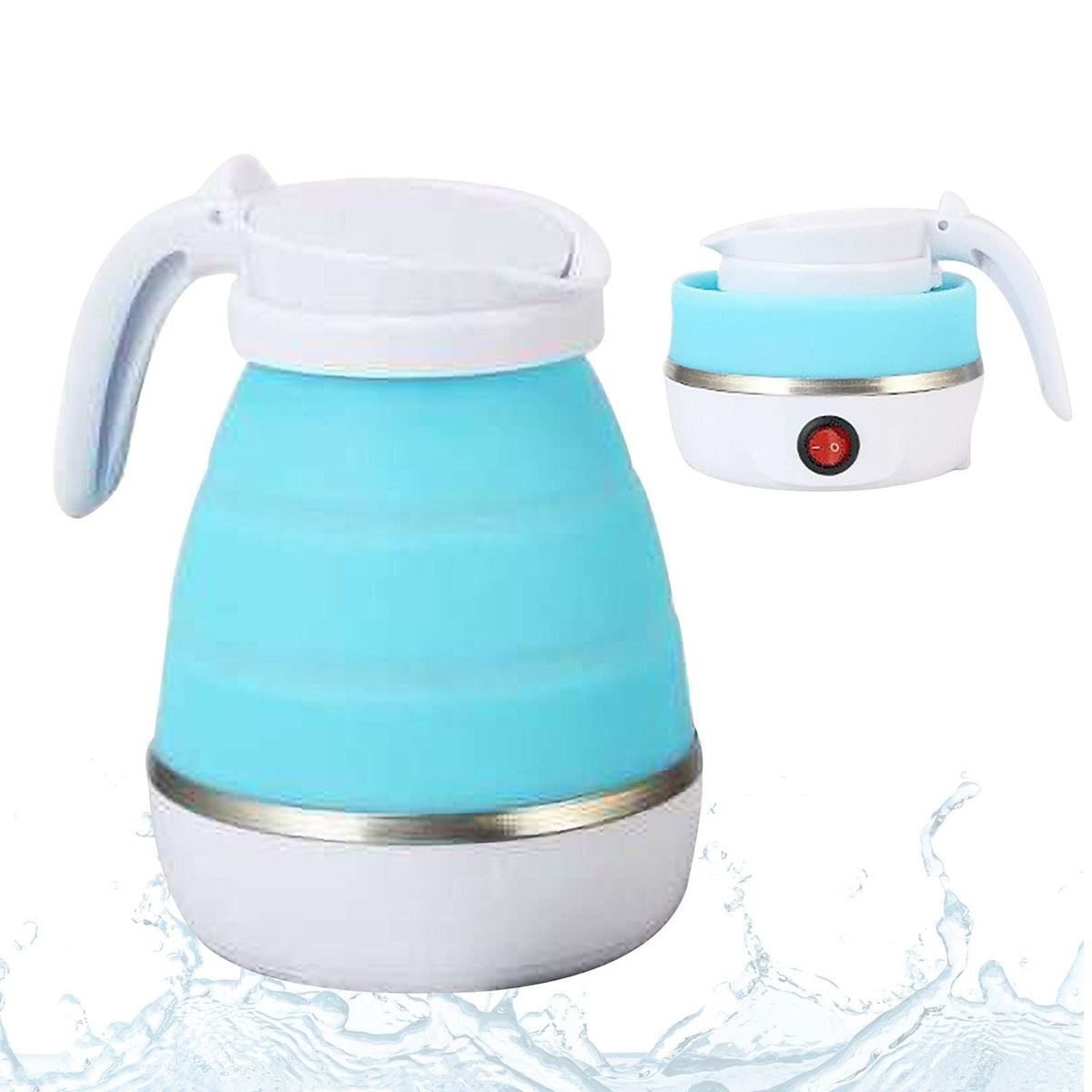 Folding Travel Kettle 600ml Electric Silicone Water Bottle Portable Heating Fast Kettle