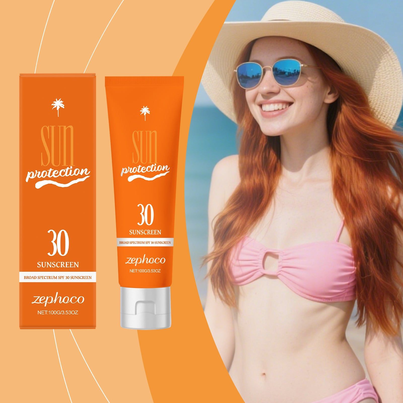 Clear Protective Cream, UV Shield, Moisturizer, Brightening, Non-Sticky ,100g