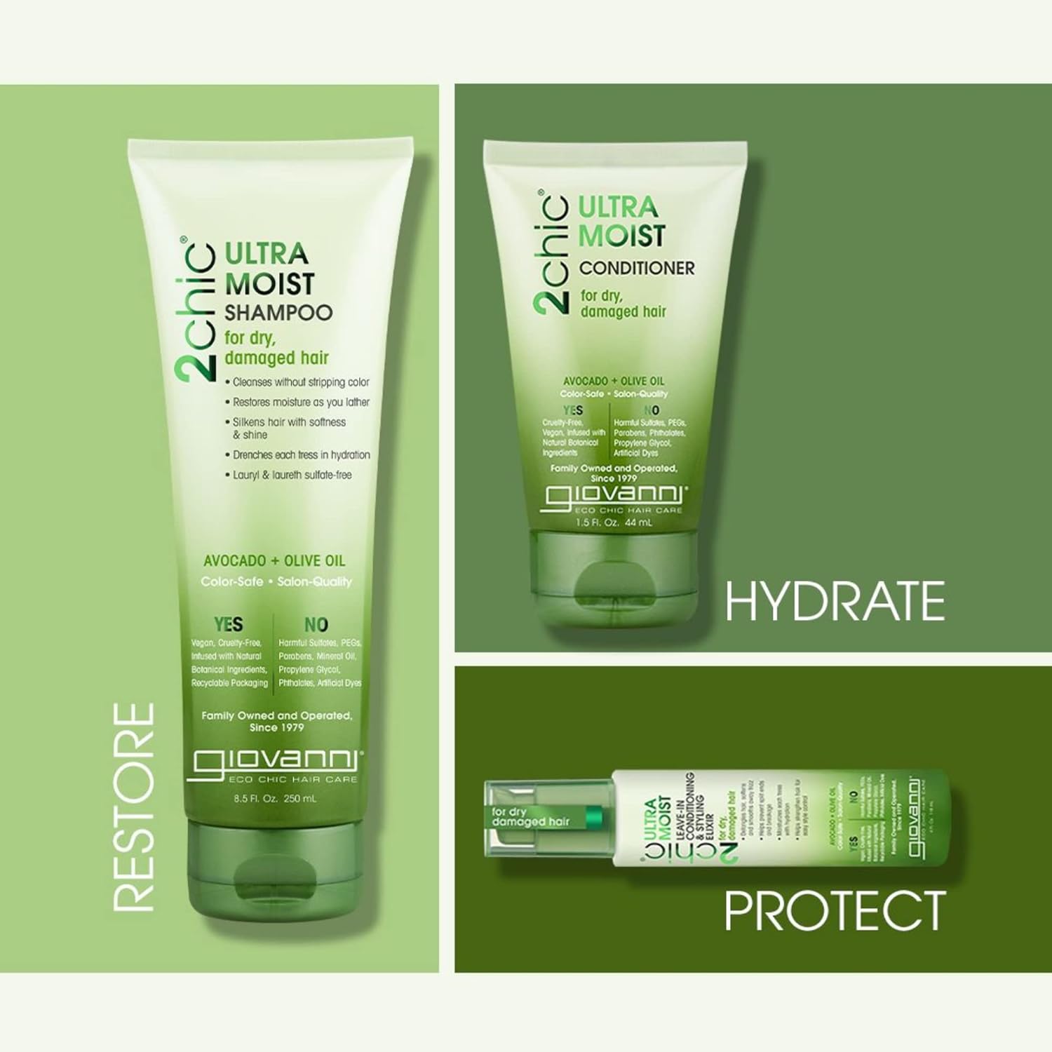 Giov 2chic Avo&olive بلسم شعر فائق الترطيب بدون شطف: 18405