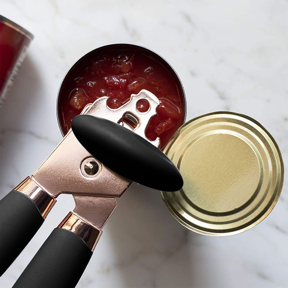 Manual Can Opener With Anti Slip Grip Handheld Smooth Edge Ergonomic
