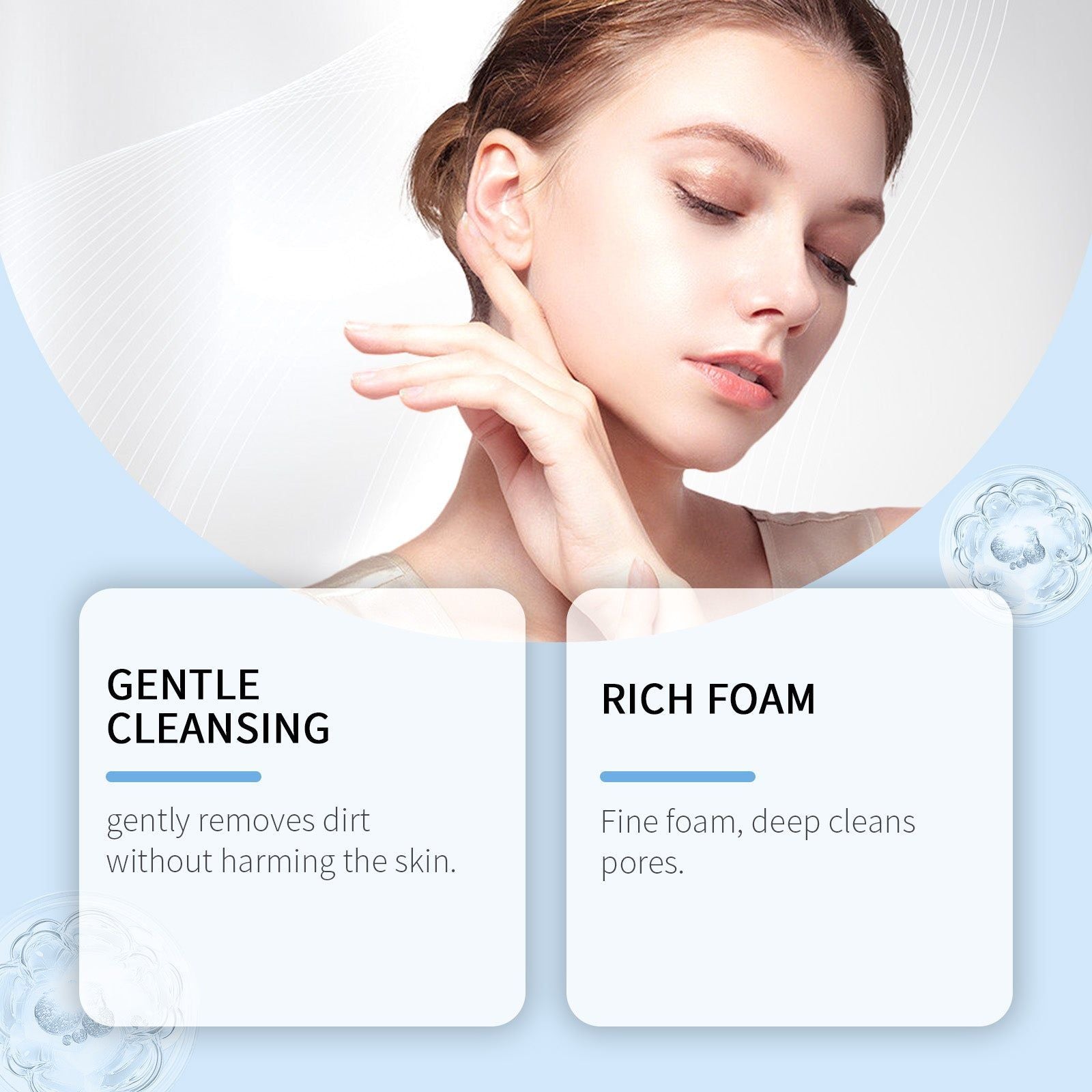 Collagen Cleansing Foam, Boost Skin Barrier, Hydrating Oil Control, Deep Pore Cleanser ,100ml