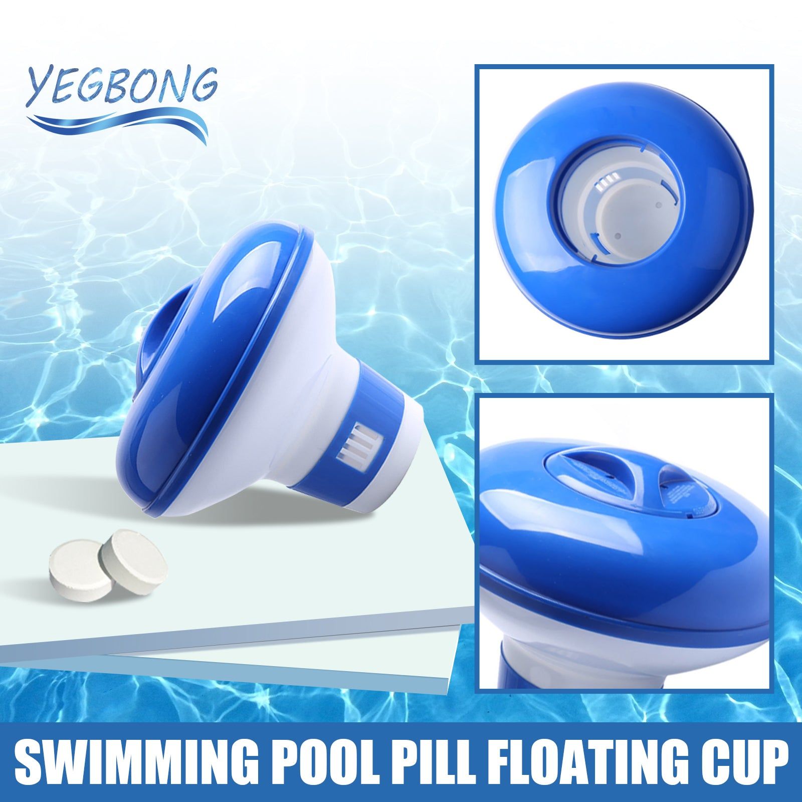 Automatic Pool Dosing Device, Effervescent Tablet Float, Pool Applicator, Easy Water Care ,1pcs