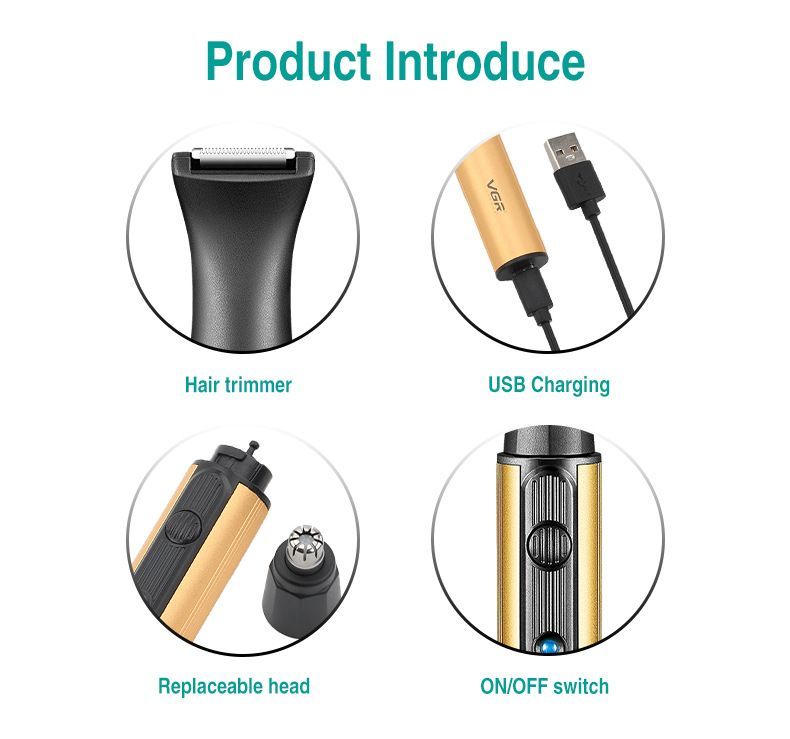 2-in-1 USB Nose Hair Trimmer and Shaver