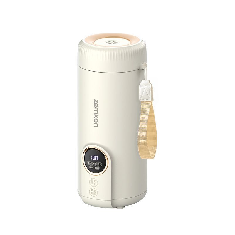 Portable Electric Kettle Cup, SUS316 Stainless Steel Inner, Temperature Control Travel Hot Water Boiler for Coffee, Tea, Baby Formula, Business Trip & Home Use