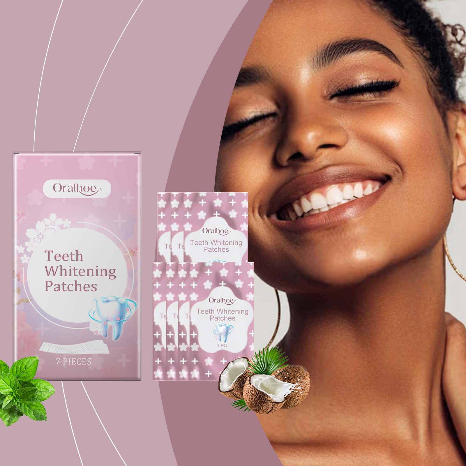 Brighten Teeth Instantly, Dental Care, Stain Remover, Fresh Breath, Easy to Use ,7pieces