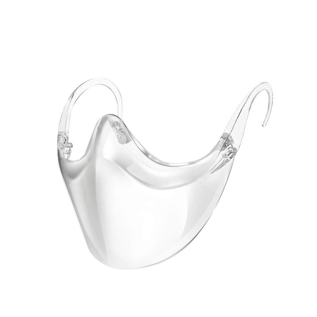 Clear Face Mask Transparent Face Shield Durable Protective Mask Washable Reusable Mouth Cover