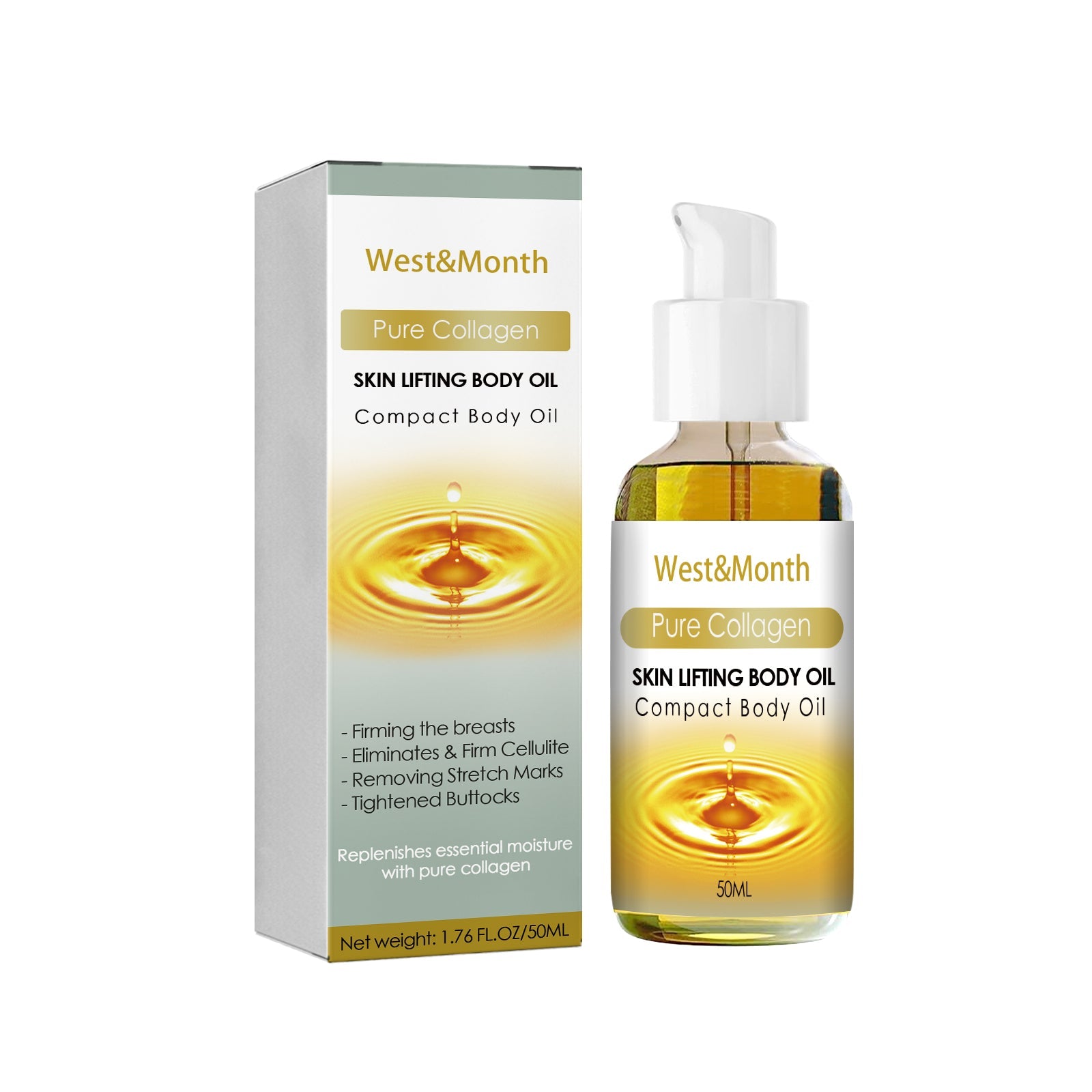 Collagen Body Care Oil for Firming, Moisturizing, and Cellulite Reduction ,50ml