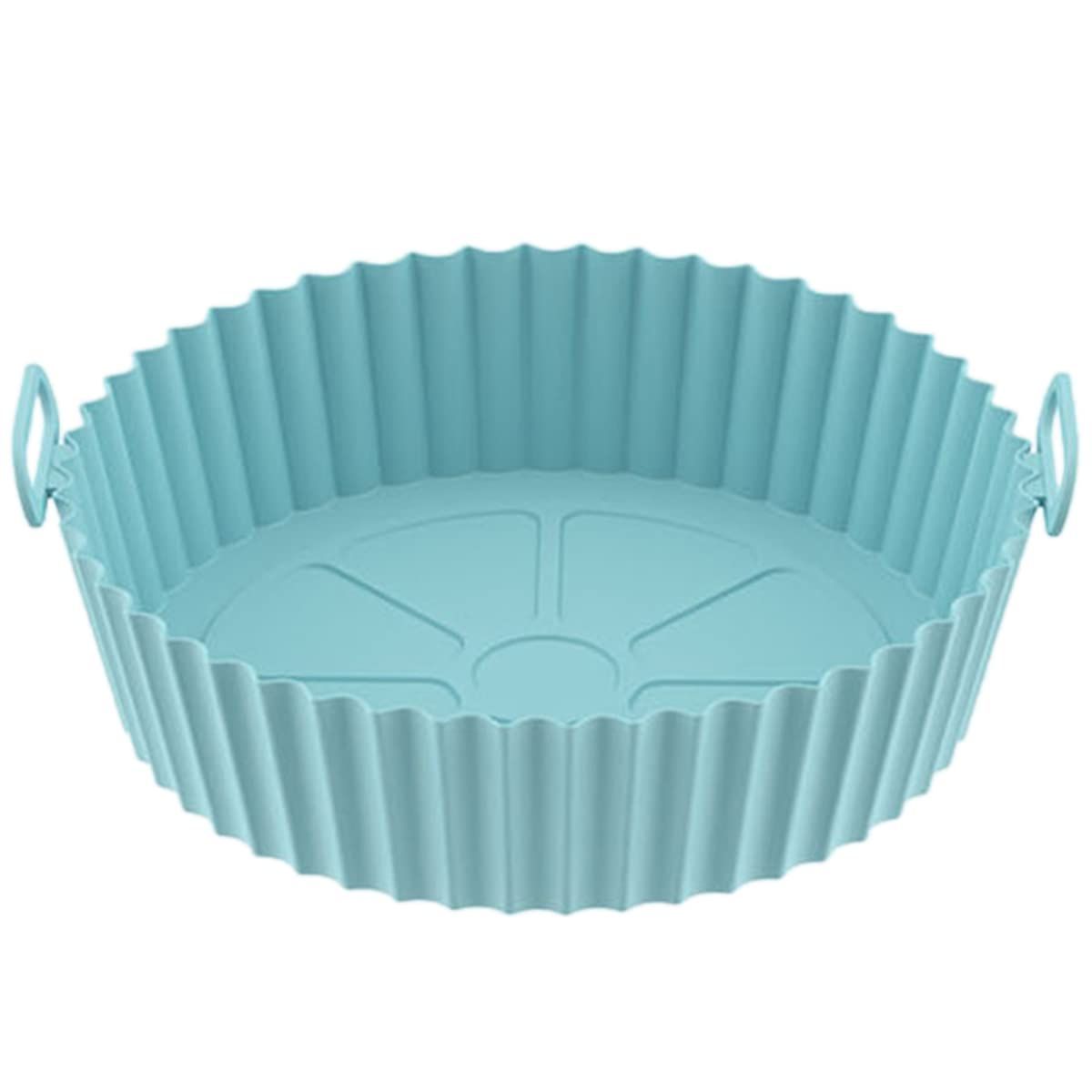 2Pcs Silicone Air Fryer Liner Reusable Air Fryer Basket 7.5 Inch Baking Tray