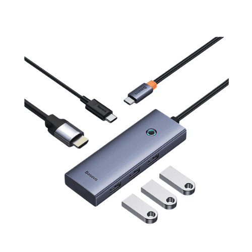BASEUS USB Hub 5-port Type-C Grey