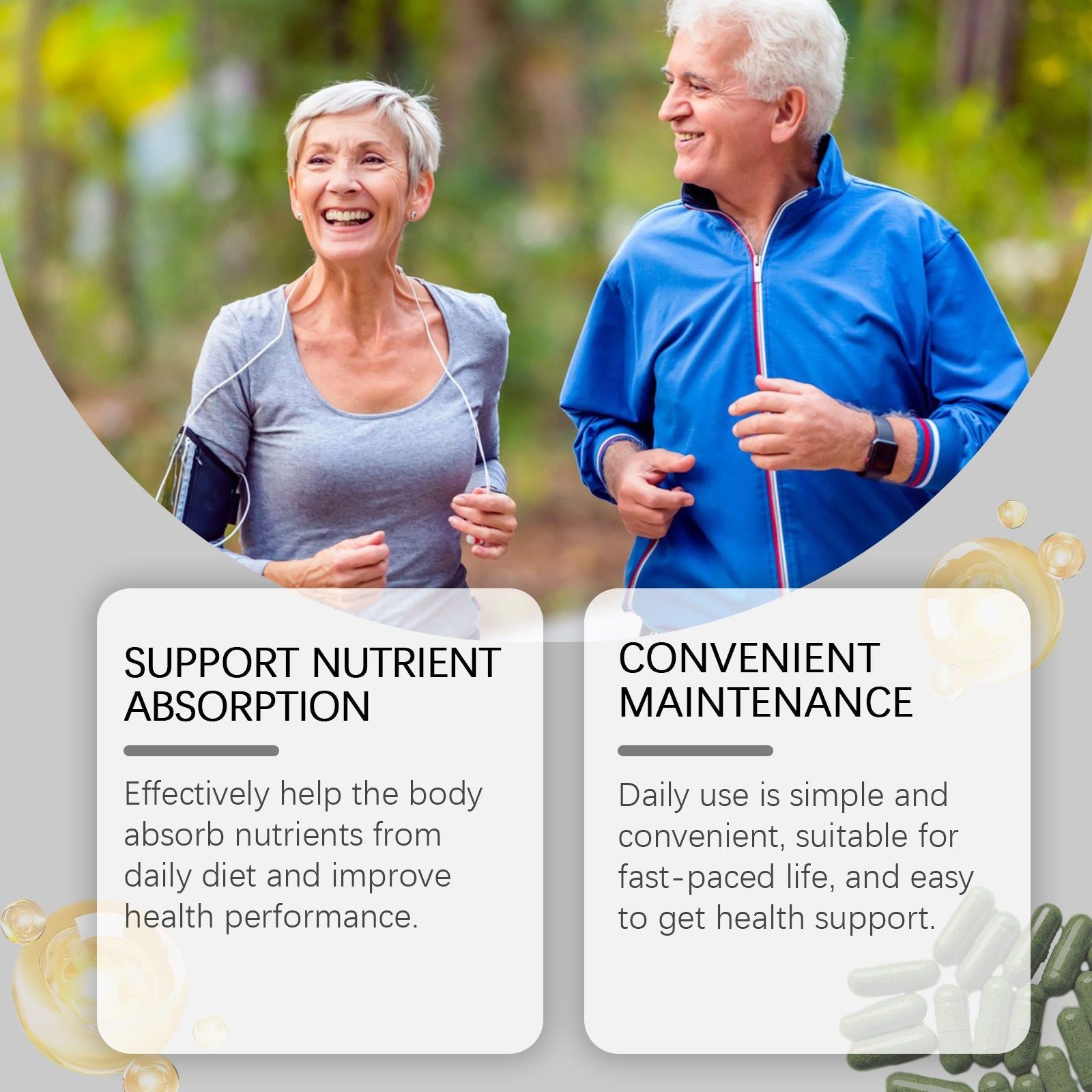 Body Care Supplement, Boost Energy, Immunity & Vitality, Easy Daily Support ,60 capsules