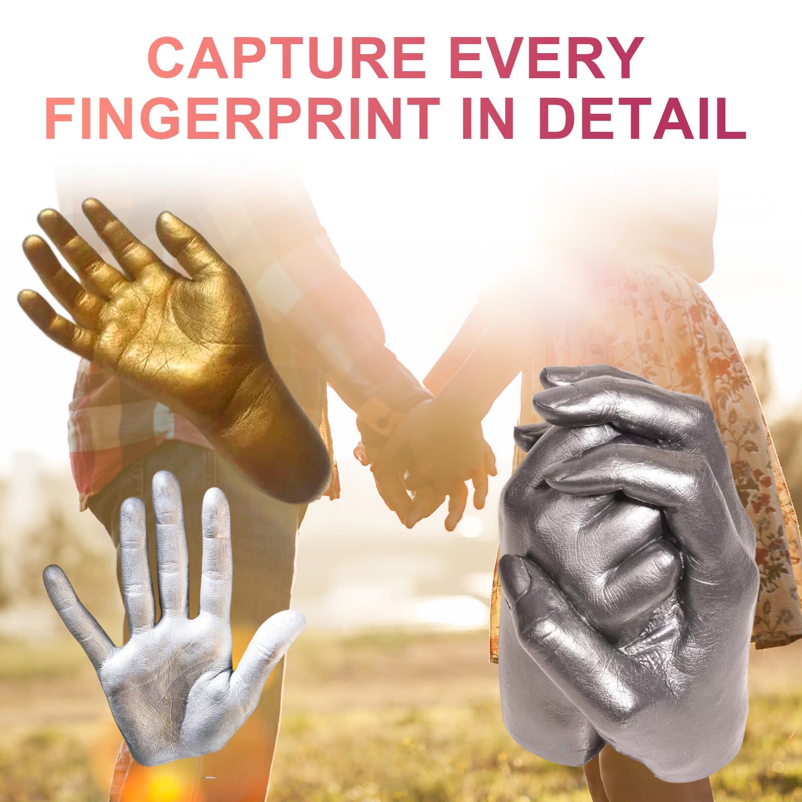 Create Romantic Handmade Souvenir for Couples, Personalized 3D Hand Model Gift ,1set