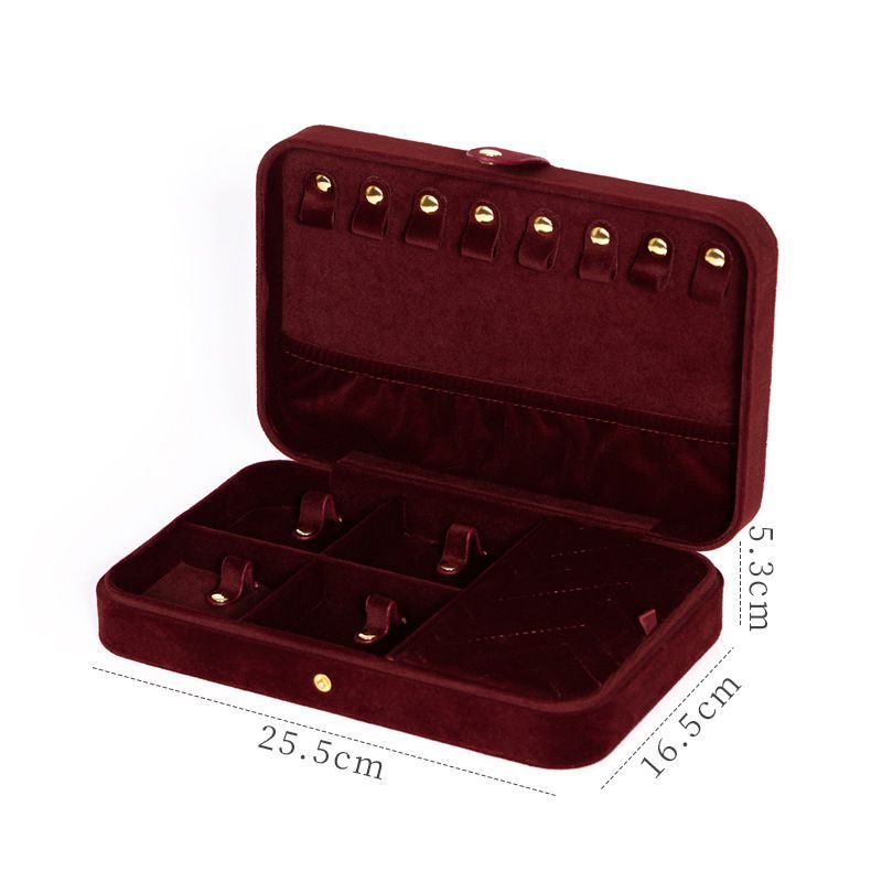 Jewelry Box Premium Velvet Travel Jewelry Organizers Storage Case for Necklace Bracelet