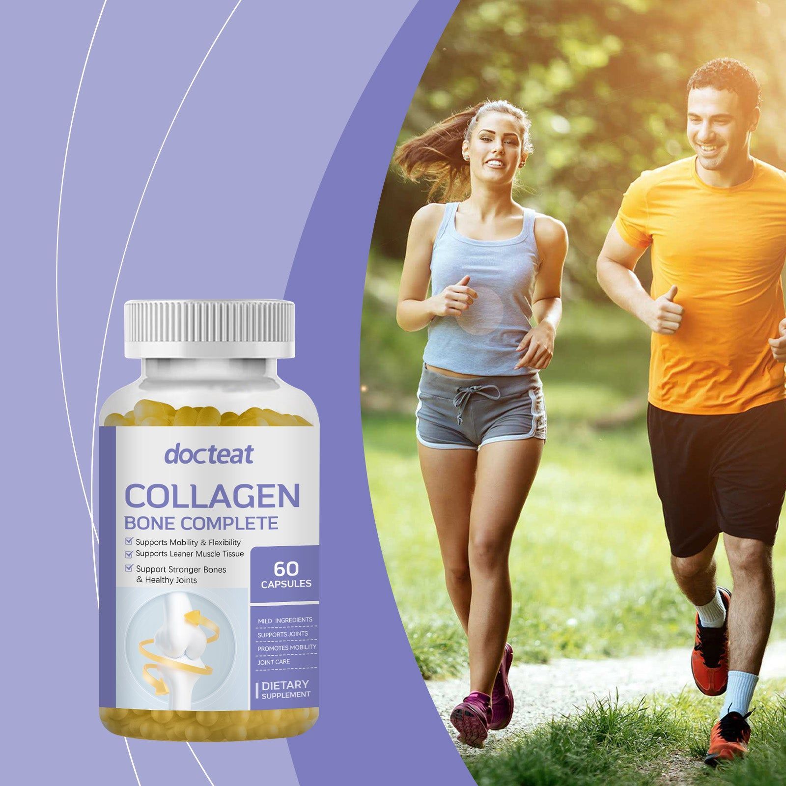Boost Joint Vitality with Collagen Capsules, Rich in Vitamins, Supports Bone Health ,60pcs
