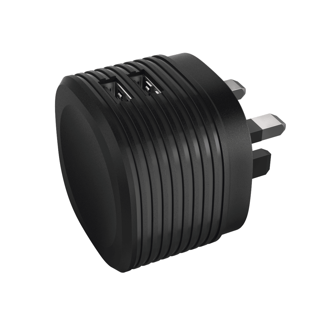 HAMA 73014150 "Dual" Charger, 2x USB, 2.4A with UK plug, black