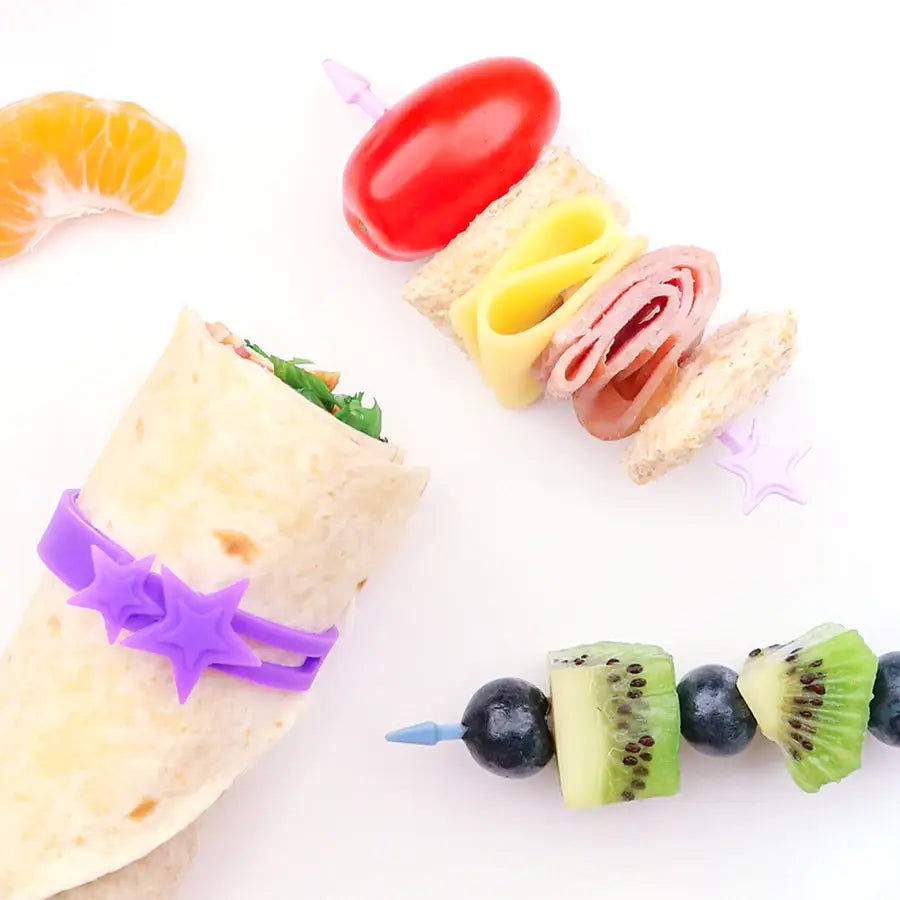 Lunch Punch Silicone Wrap Bands - Pink (5 Pack)