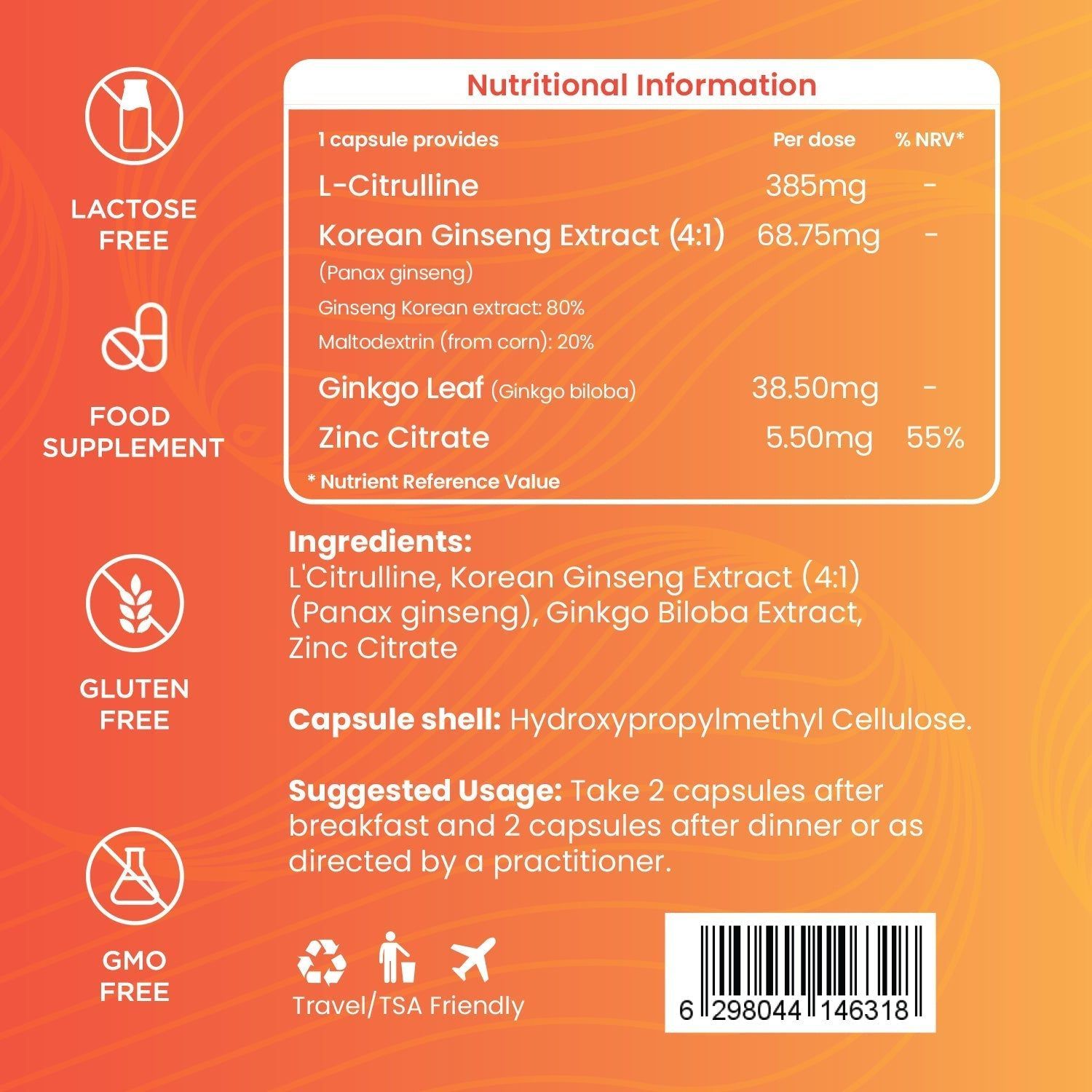 Valeo TestoPlus 120 Capsules, Buy 2 Get 1 Free