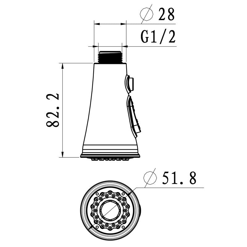 Pausable Faucet Sprinkler Water Saving Nozzle Sprayer Filter Plating CP