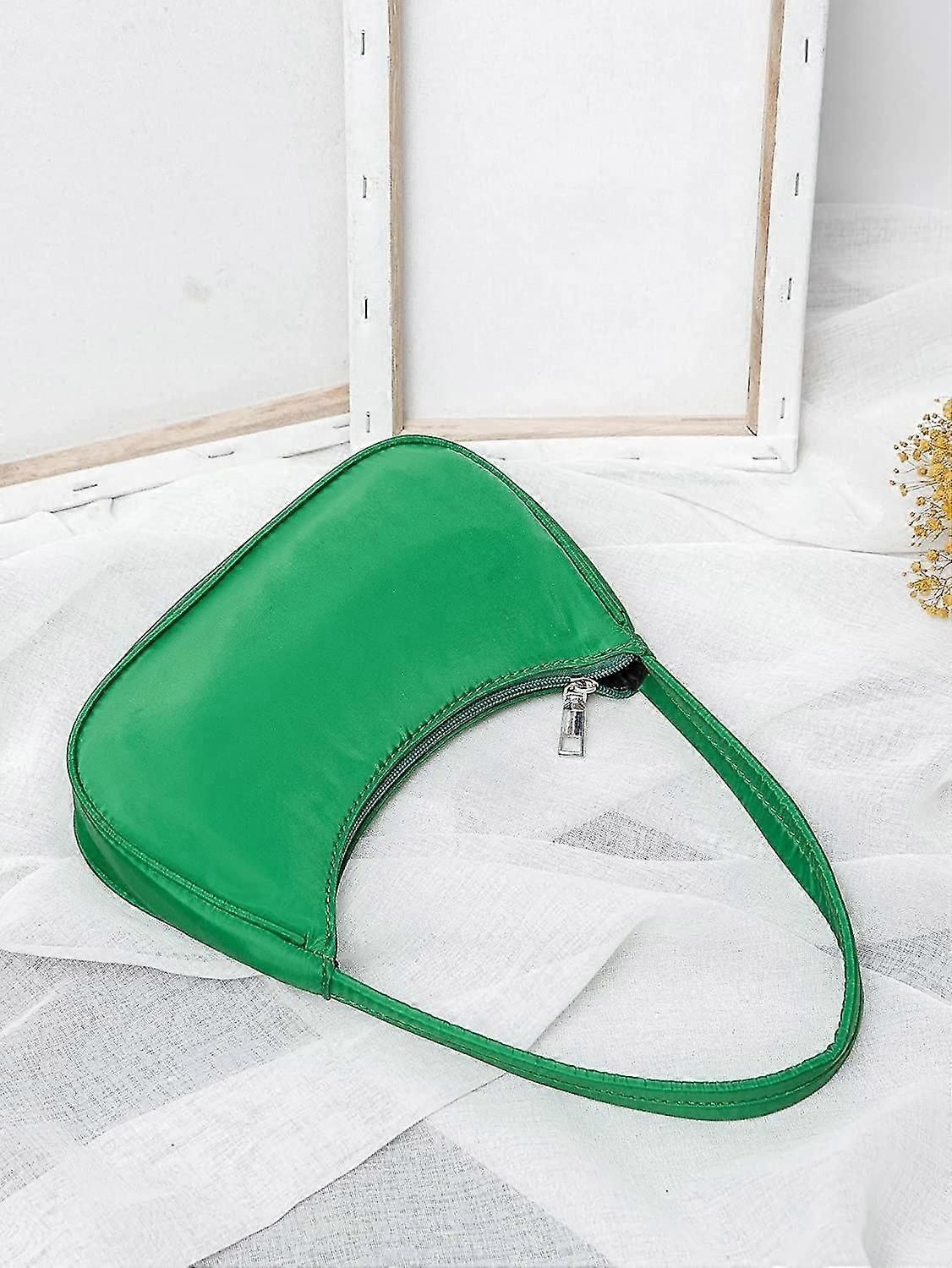 Women's Solid Shoulder Bags Minimalist Bag Mini Clutch Tote Handbags Green One Size zxin