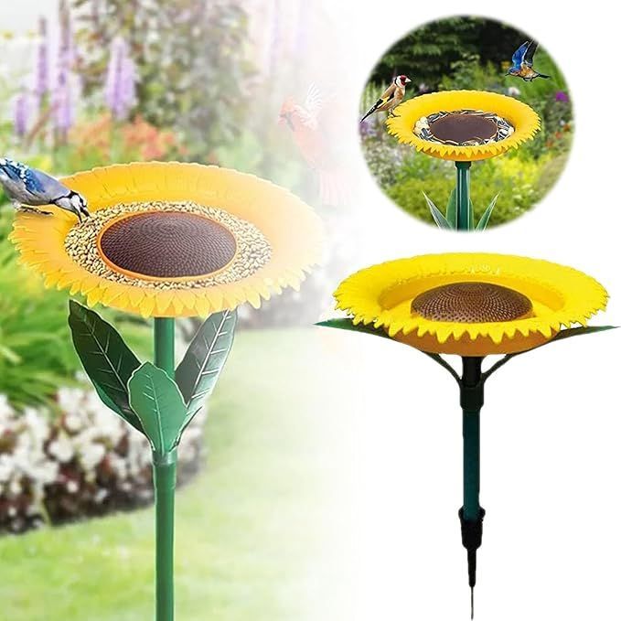 Sunflower Bird Feeder Outdoor Sunflower Bird Feeder Practical Food Feeding Station