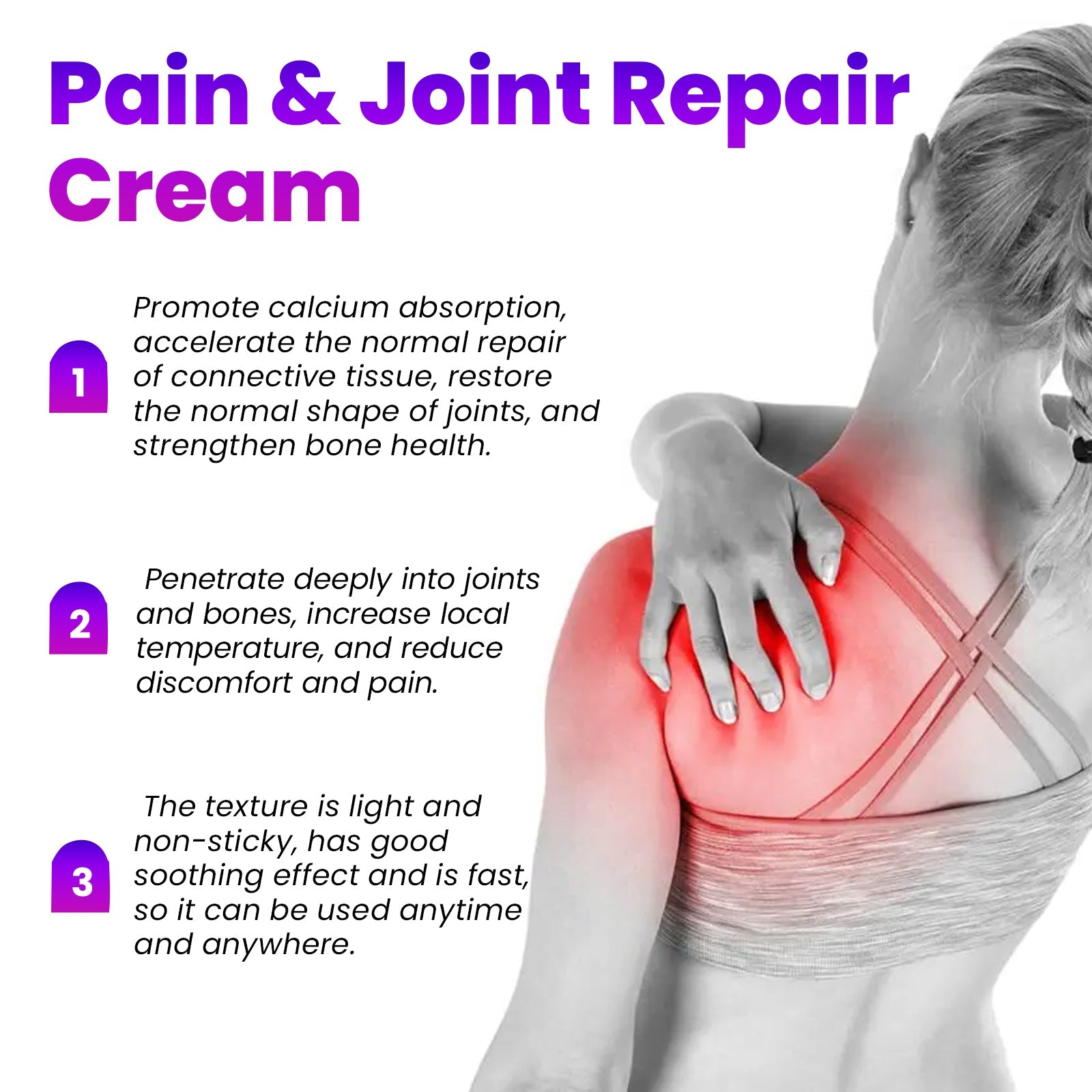 Joint Care Cream, Relieve Pain, Boost Flexibility, Daily Joint Support ,30g