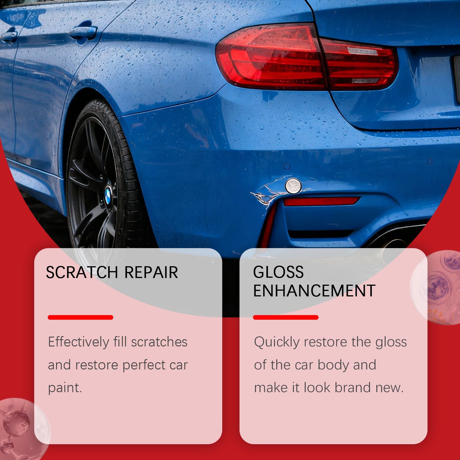 Car Scratch Care Ointment, Nano-Coated Car Polishing, Car Care, Scratch Repair, Vehicle Restoration ,1set