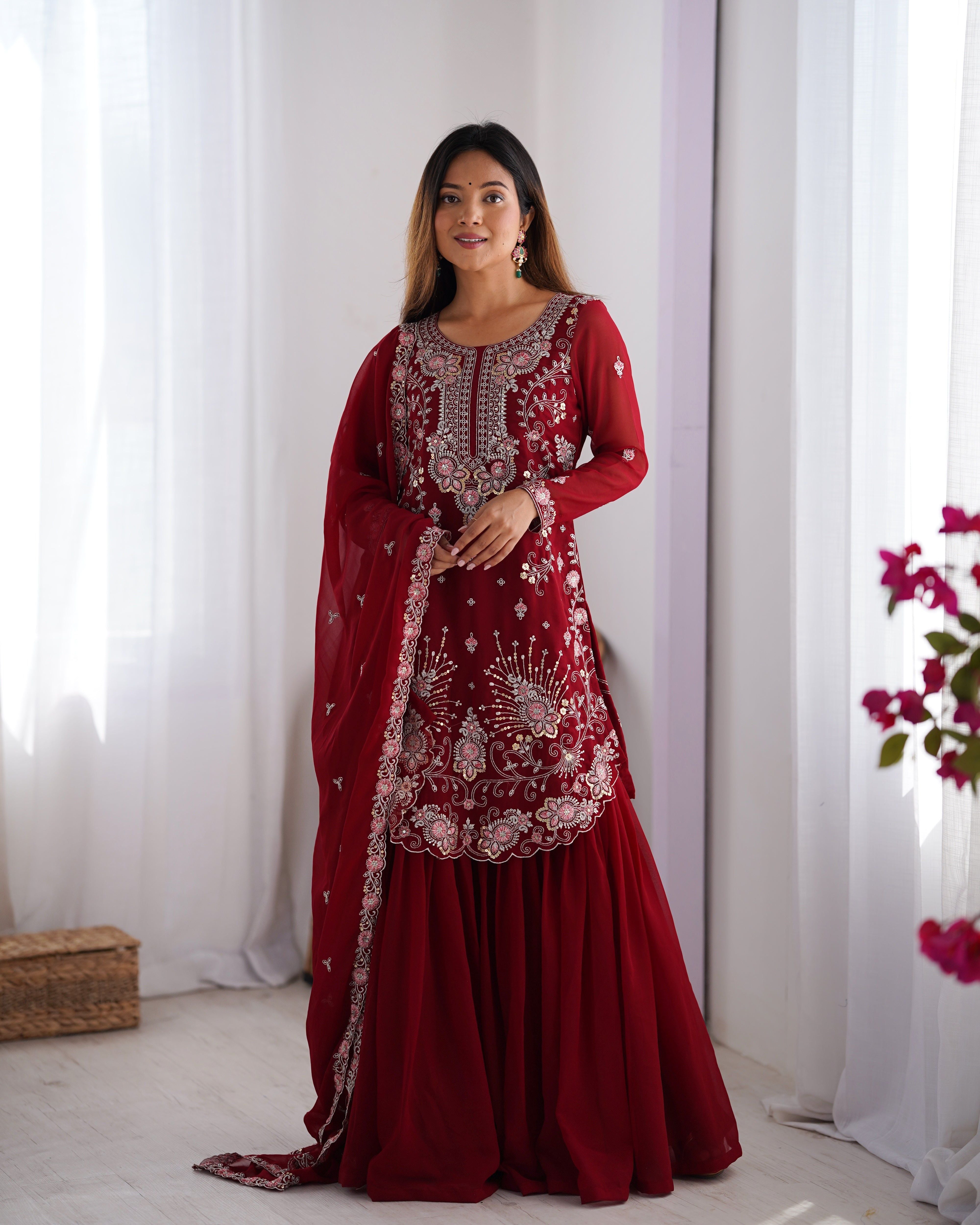 Party Wear Beautiful Top-Bottom And Fancy Dupatta
