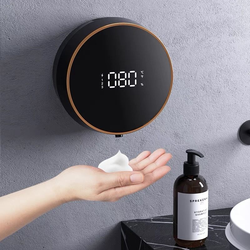Automatic Soap Dispenser Wall Mount Touchless Soap Dispenser With LED Temperature Display