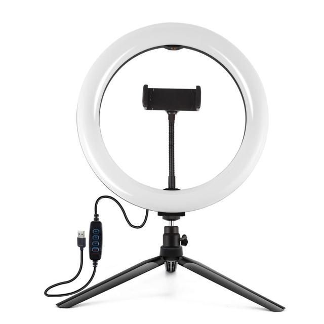 10.2 inch usb 3 modes can be darkened LED selfie ring light & desktop support tr