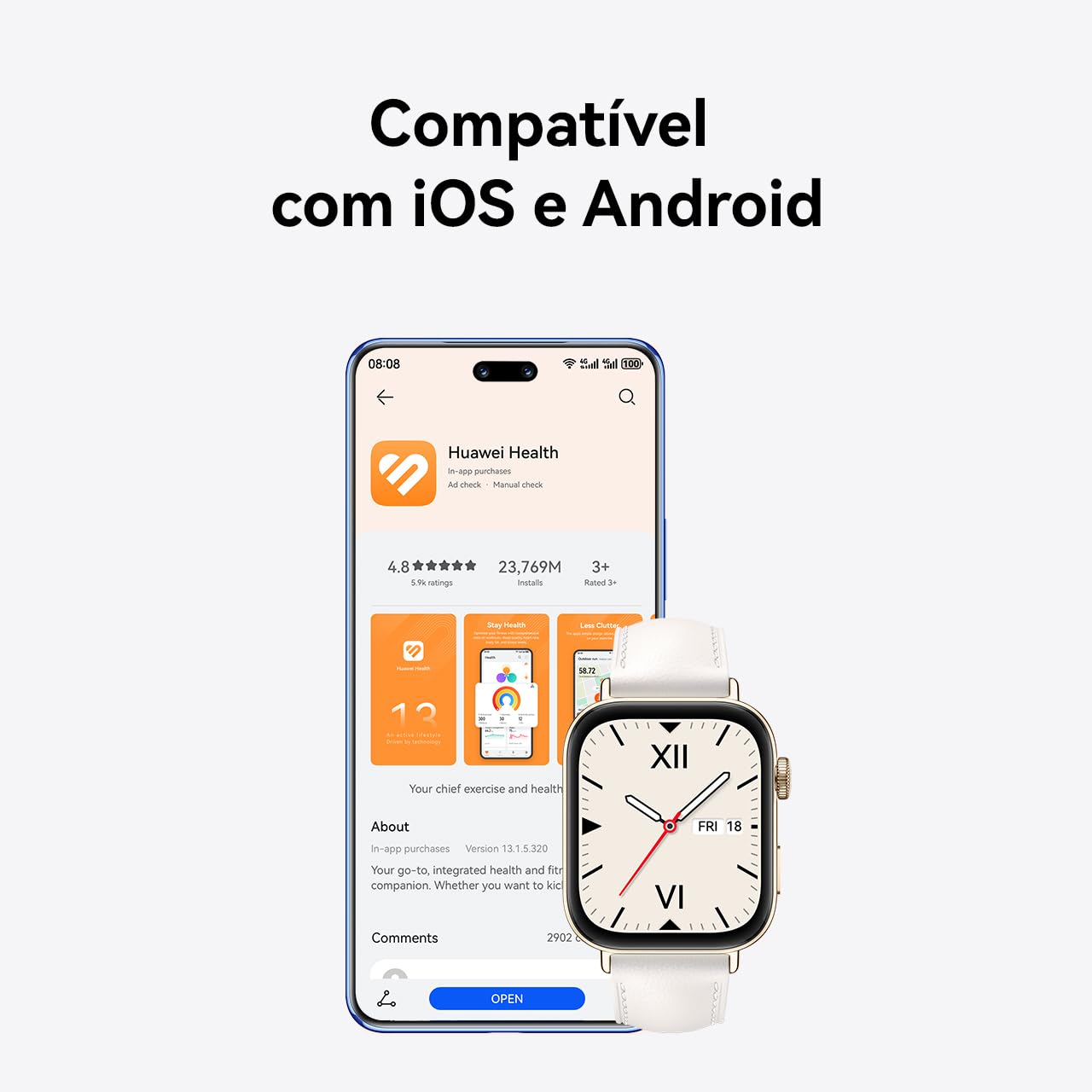 Huawei Watch Fit 3 SLO-B09 Smartwatch With 1.82" AMOLED Display