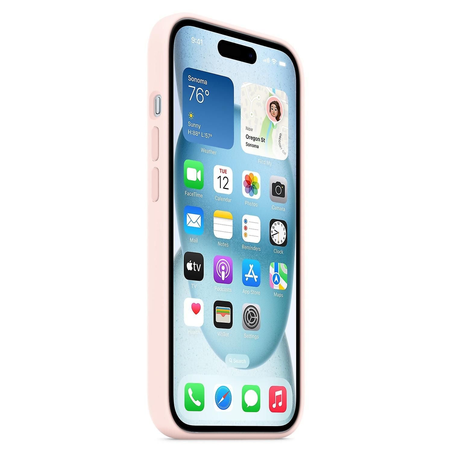 For iPhone 15 Case Compatible with MagSafe Anti-scratch Silicone Phone Cover-Pink
