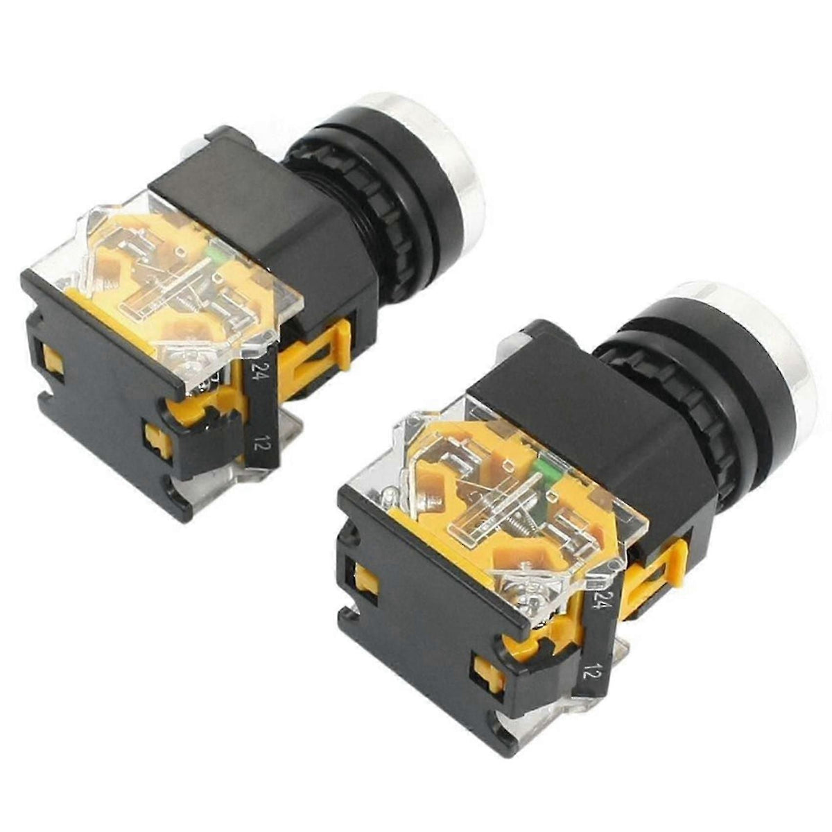 10pcs 22mm Momentary Push Button Switch 10A 380V DPST