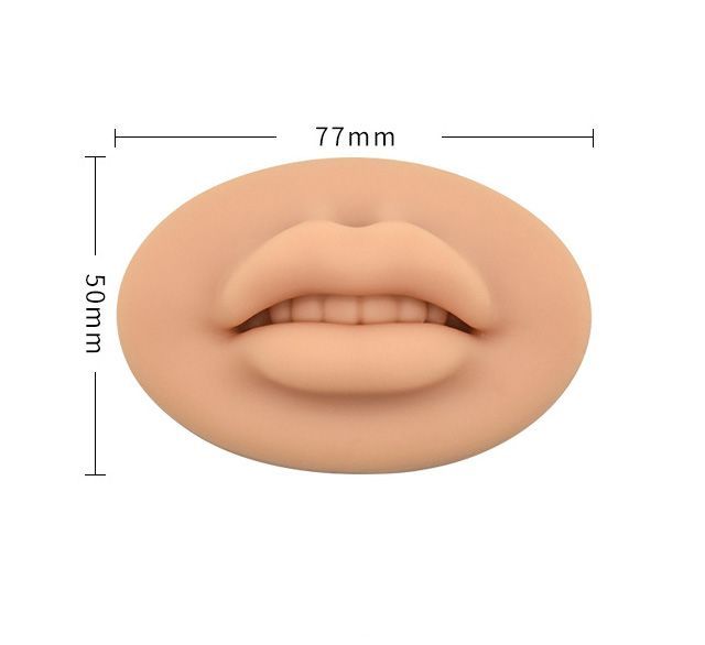 Open Mouth 3D Lip Best Practice Silicone Skin With Teeth Makeup Lip Mannequin