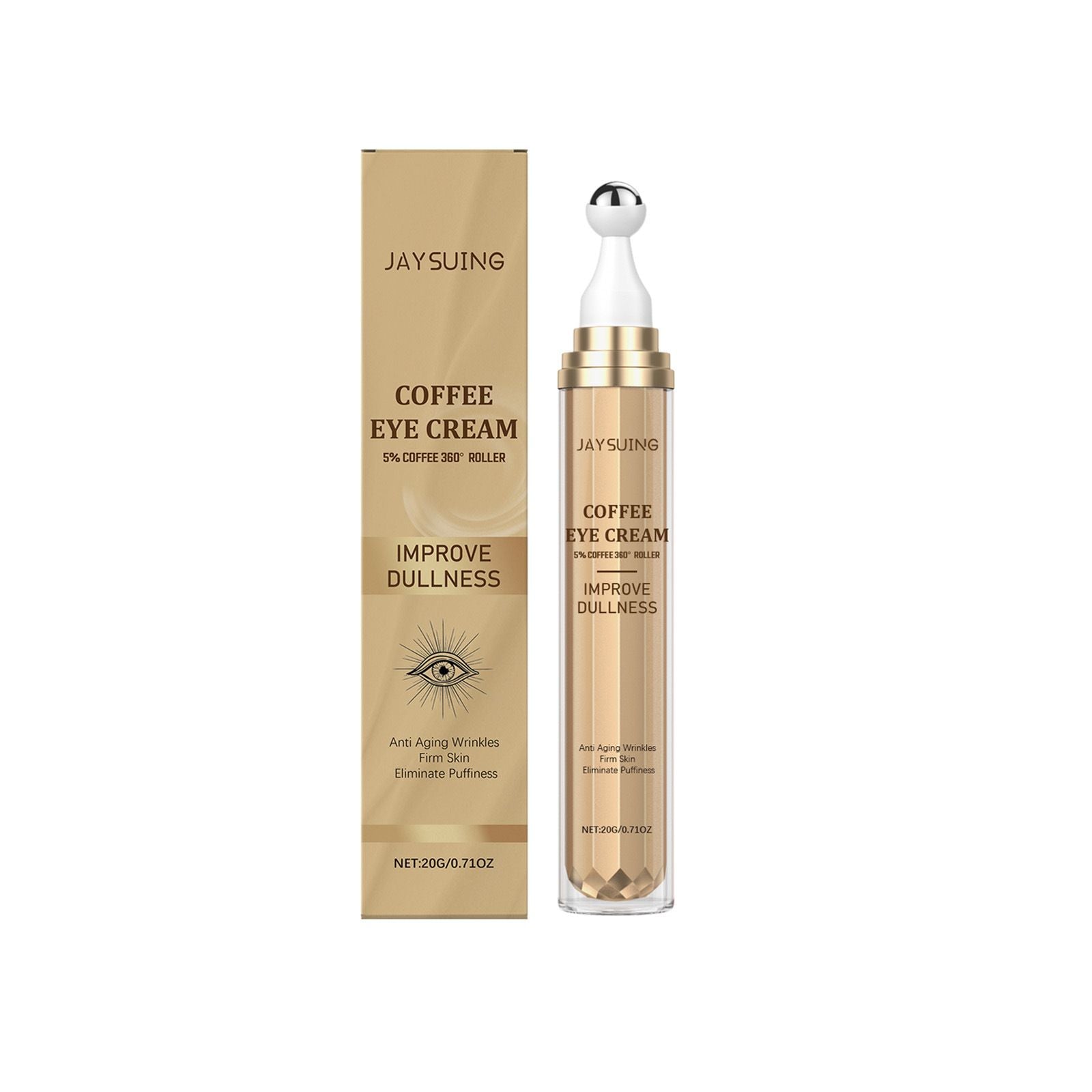 Caffeine Eye Cream Roller for Dark Circles & Puffiness 20g