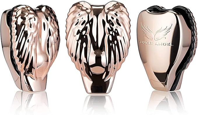 Tangle Angel Professional Compact Hair Brush Rose Gold With Mirror