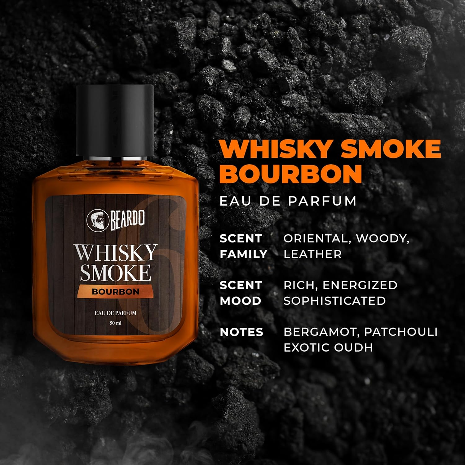 Beardo Whiskey Smoke Bourbon Perfume EDP 50ml