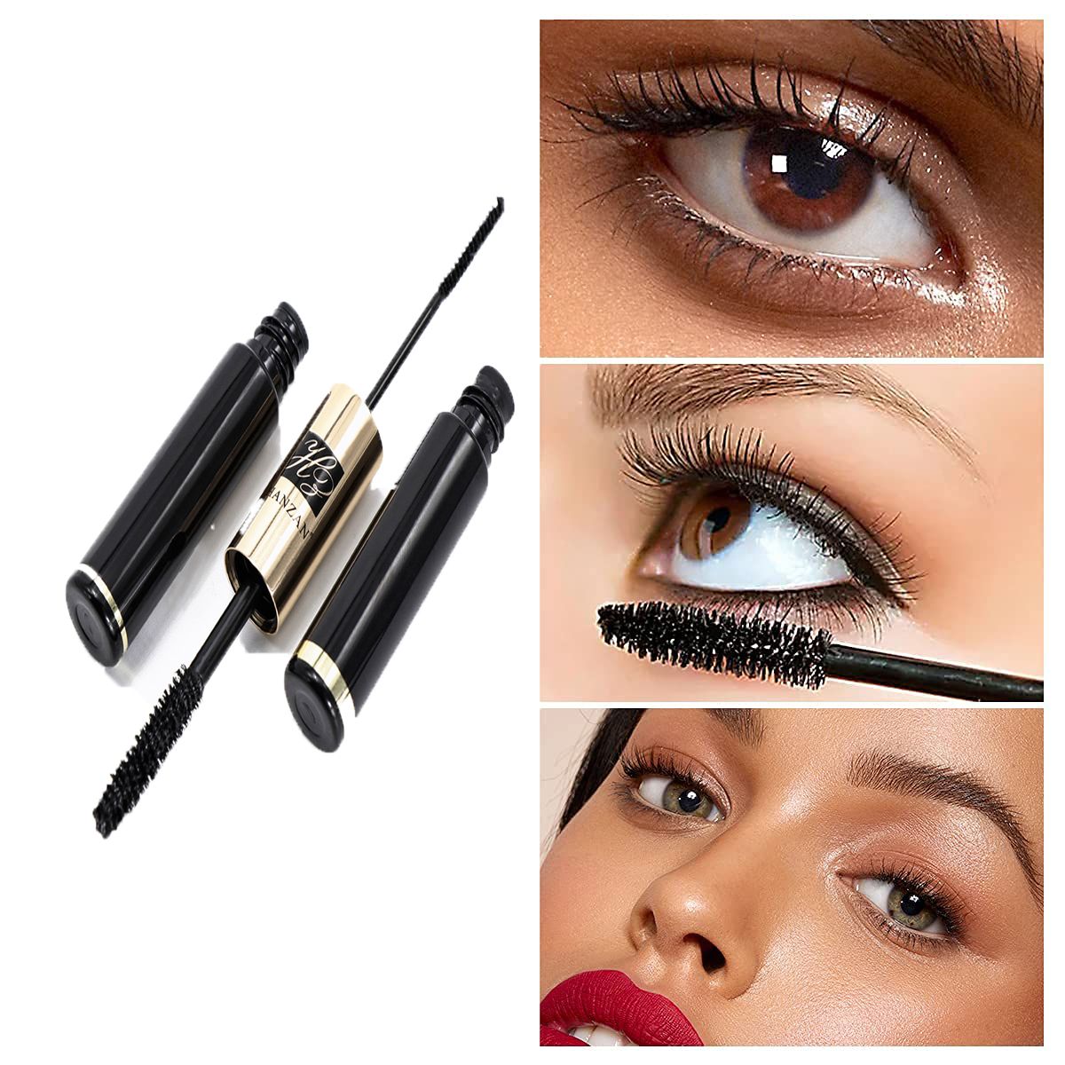 Double Head Waterproof Mascara 2 In 1 4D Curl Long Lasting Eye Makeup Set