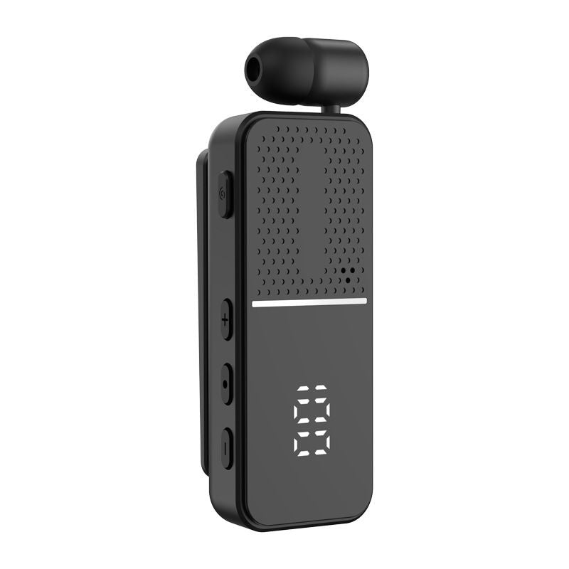 L5 Lavalier Business Bluetooth 6.0 Headphone Wireless LED Digital Display Headset